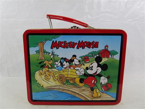 metal mickey mouse lunch box for sale|mickey mouse lunch box vintage.